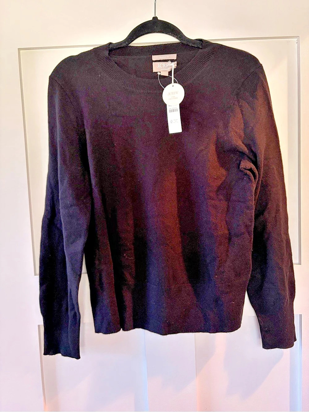 J.Crew Classic Fit Cashmere Sweater Cashmere Crewneck Black Size Small NWT